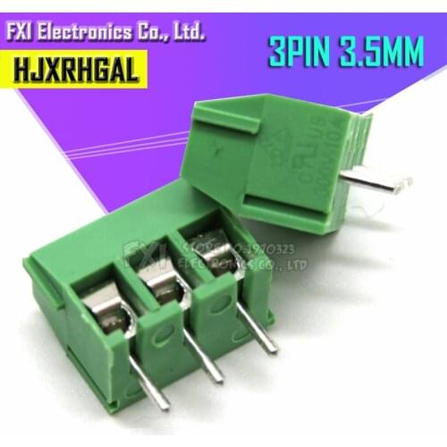 20PCS KF350-3P 3.5mm KF350 3 Pin Green Connect Terminal Screw Terminal Connector Splice connector
