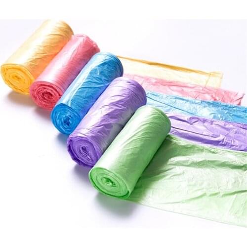 20pcs/roll Color Point-breaking Environmentally Friendly Odorless Thicken Disposable Plastic Garbage Bag Home Goods