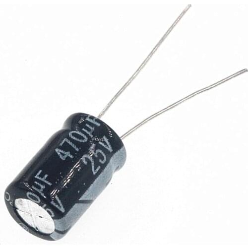20PCS Higt quality 25V470UF 8*12mm 470UF 25V 8*12 Electrolytic capacitor