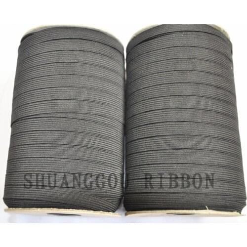 6mm width 130meters Braided Elastic Cord.black