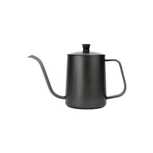 600ml hand coffee pot 304 stainless steel thin mouth long mouth drip filter pot teapot with lid