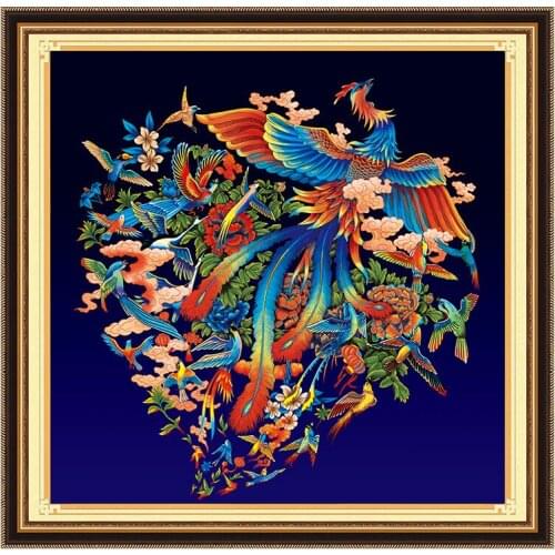 NEW DIY 5D Diamond Painting Cross Stitch Red Phoenix Bird Drawings Pictures of Crystals Whole Square Diamond Emboridery Mosaic