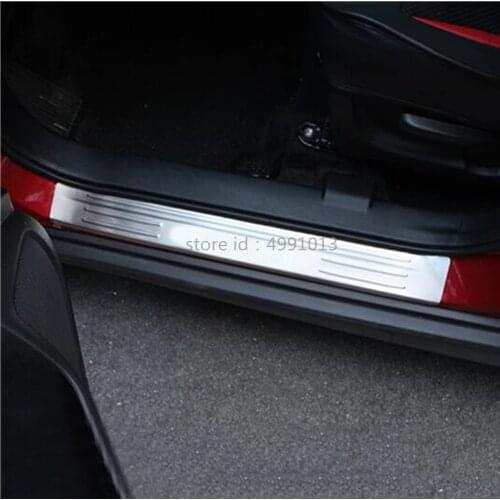 Car Stainless Steel Pedal Door Sill Scuff Plate Cover External Outside Threshold Part 4pcs For Suzuki Vitara 2016 2017 2018 2019