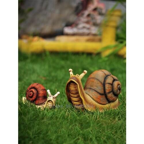 Rural decoration snails Resin Garden courtyard landscaping Simulated animal Artificial snail Carving Garden decorations rustic