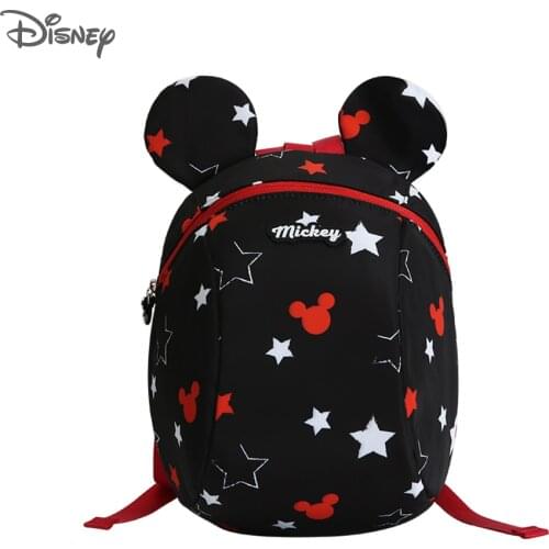 Disney Children Cartoon Bags Backpack With Anti-loss Traction Rope Small Baby Cute Schoolbag Girl Boy Kid Storage Bag Backpacks