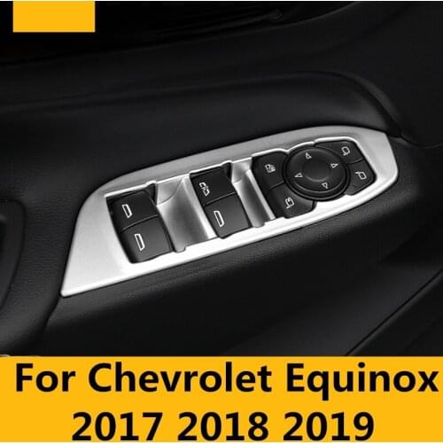 For Chevrolet Equinox 2017 2018 2019 Interior Inner Door Window Lift Button Switch Panel Cover Trim decoration Auto Accessories