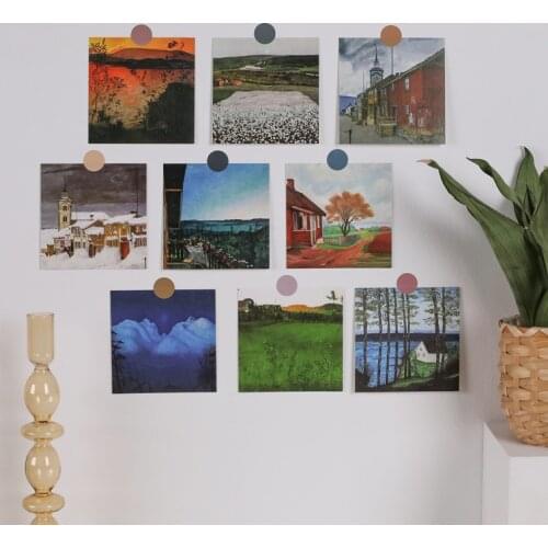 Ins Oil Painting Art Postcard Wall Sticker Photography Props Diy White Background Collocation Room Decoration Card Greeting Card