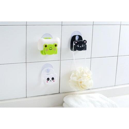 Kitchen Hook Suction Cup Sponge Rag Storage Rack Multifunction Sink Rack Animal Bathroom Supplies Sundries Rack Wall Mounted