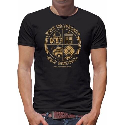 T-shirt Homme 2019 New Top Tee 100% Cotton Shirt All Time Travellers Herren printed T shirts 100% Cotton Short Sleeve O-Neck