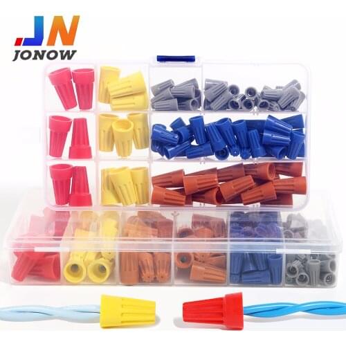 Screw cap assortment kit Screw-On splice wire cable W/spriing Insert connection terminal faston Plastic connector accessories