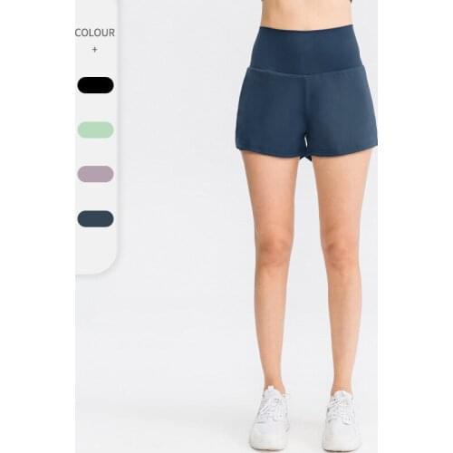 New Workout Yoga Shorts Hidden Pocket Buttery Soft High Waist Sport Athletic Fitness Gym Shorts Running Loose Tennis Shorts
