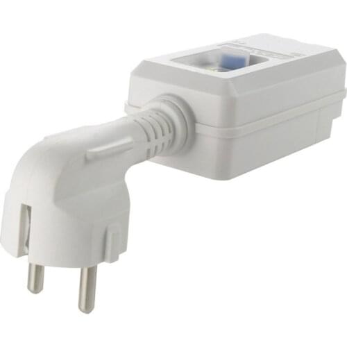 New GFCI Leakage Protection Safety RCD Socket Adaptor Home Circuit Breaker Cutout Power Trip Switch 16A 220V 240V EU Plug