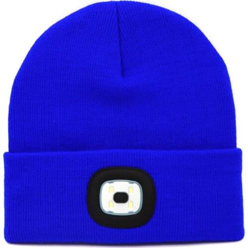 Lighting USB Interface Sport Knitting Hat Lamp Autumn Winter Season Outdoor Sport Fishing Riding Keep Warm Hat Camping Equipment