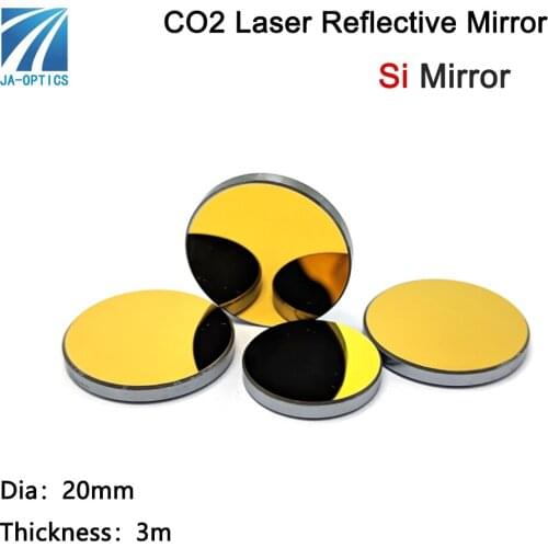 Silicon Laser Reflective Mirror Dia 20mm Gold-Plated Optical Si Reflector for CO2 Laser Machine