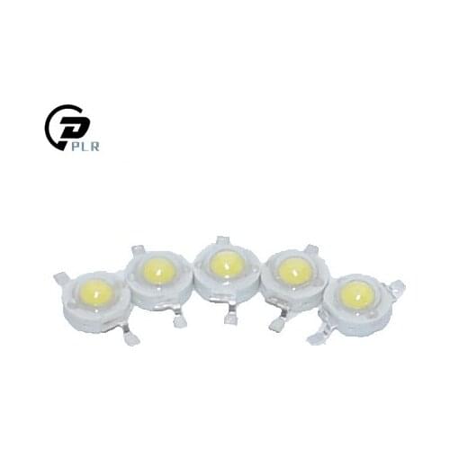 100pcs 1W/3W LED High power Lamp beads Pure White/Warm White 300mA 3.2-3.4V 100-120LM 30mil Chip