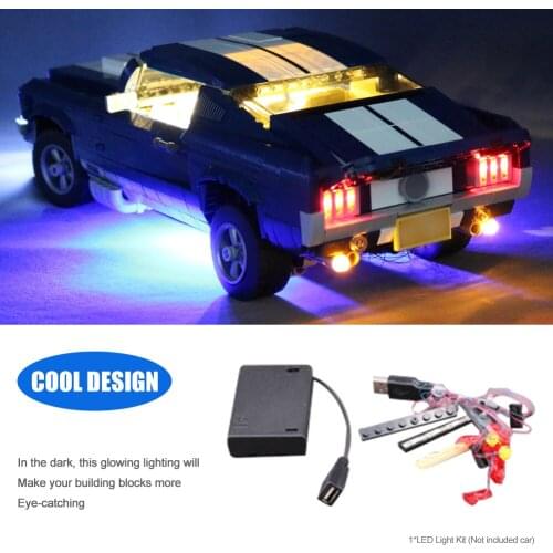 LED Light Kit For 10265 Ford Mustang Lighting Bricks Remote Control Car Building Block Car Toy Modification Upgrade Tool Lamp