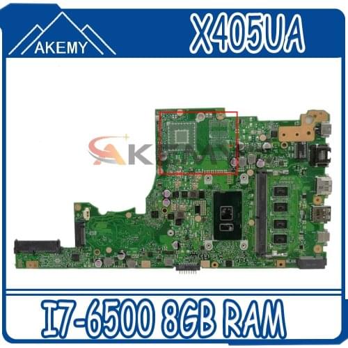 X405UA X405UQ REV 2.1 Mainboard W/ I7-6500 8GB RAM For Asus X405UAR X405U X405UR X405URR X405URP X405UF Laotop Motherboard GM