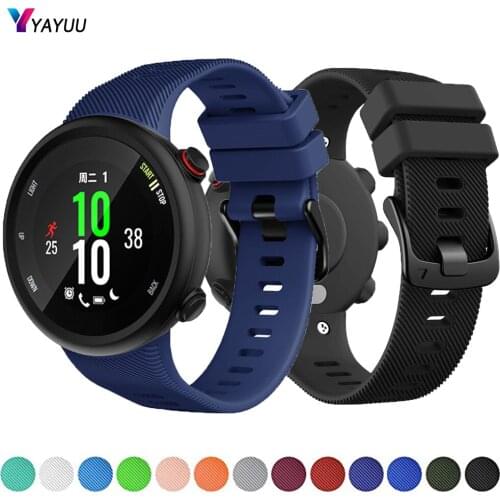 YAYUU 20mm Adjustable Sport Band For Forerunner 45 Soft Silicone Replacement Watch Band Strap Fit For Garmin Forerunner 45 Watch