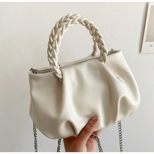 Women Leather Handbags Brand Designer Hobos Bags Solid Simple Female Shoulder Bag Chain Sac Ladies Crossbody Bag Bolsa Feminina