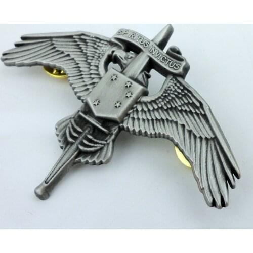 Marine Corps USMC MARSOC Wings Badge Pin US Marine Raider Insignia Dark Silver Military Store