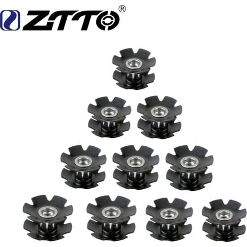 ZTTO 10 Pcs Bicycle Steer Tube Headset Bicycle Parts MTB Road Bike Bicycle Steer Tube Headset Aluminum Star Nut 1 1/8" OD28.6mm