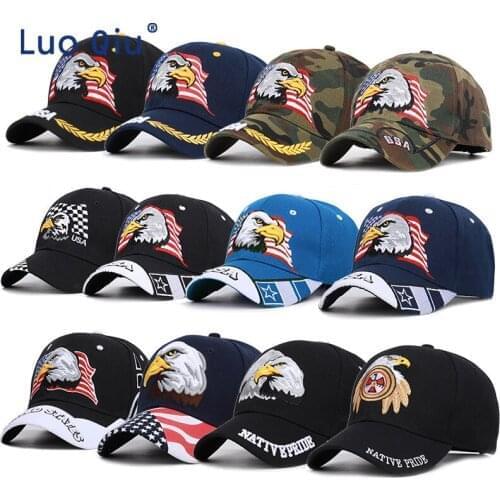 2019 Black Cap USA Flag Eagle Embroidery Baseball Cap Snapback Caps Casquette Hats Fitted Casual Gorras Dad Hats For Men Women