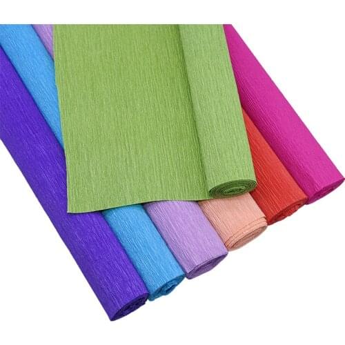 250*50cm Decorative Origami Crinkled Crepe Paper Craft DIY Flower Make Wrapping Fold Scrapbooking Party Backdrop Decoration