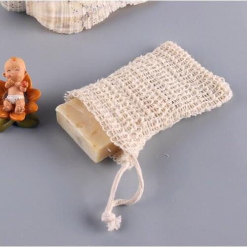 3PCS Sisal Soap Bag Blister Foam Maker Double-layer Mesh Soap Net Household Bathroom Supplies Bubble Net