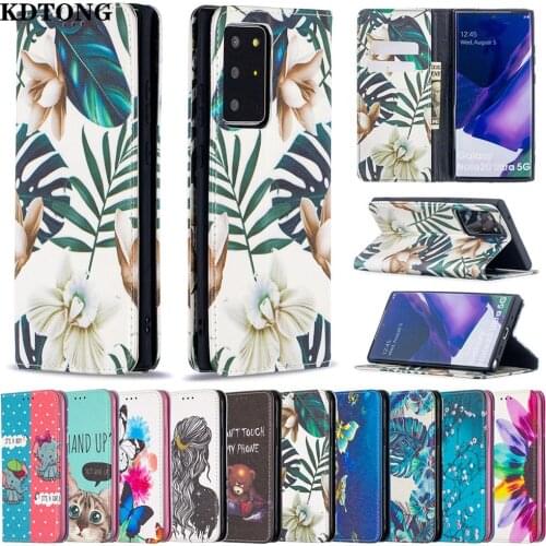 Wallet Phone Case for Samsung Galaxy A03S S21 S20 Note 20 Ultra Plus Cover Cute Painted Shockproof Flip Leather Protection Capa