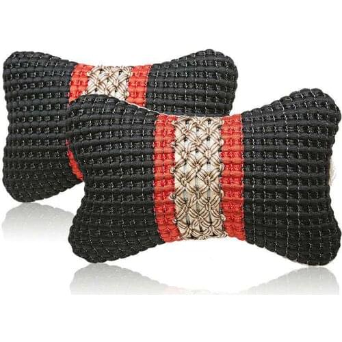 Car Ice Silk Pillow Pillow Car Neck Pillow Seat Soothing Cervical Spine Pillow a Pair of Neck Pillow Car Accessories F8080