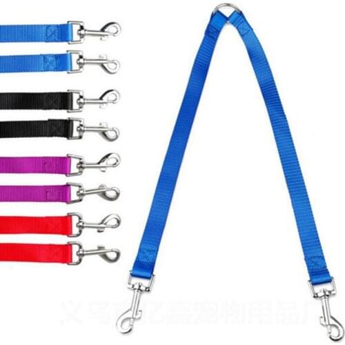 Double Twin Dual Coupler Dog Leash Two in One Strong Nylon V Shape Pet Dog Leash Colorful Two Ways Pet Lead 1PCS