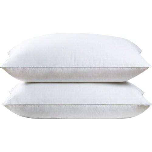 Elastic Pillow Insert Top Quality Feather Cotton Pillow Sleeping White Pillow Neck Health Care Bedding Pillow for Bed Dropship