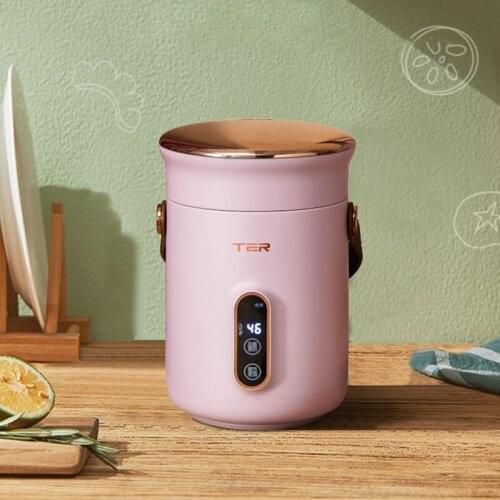 Mini Electric Stew Pot Slow Cooker Tea Maker 600ml Portable Cooking Pot Stewing Porridge Soup with Appointment For Home Travel