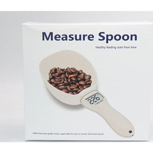 Cat Food Dog Weighing Spoon Pet Electronic Measuring Supplies PP Mute Removable