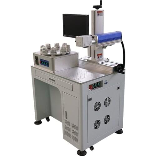 Lamp bulb marking tool fiber laser marking machine 4 axis rotary