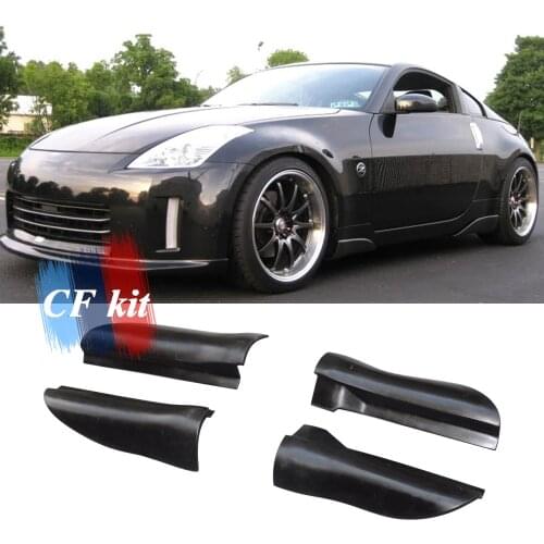 CF Kit 4PC Side Skirt PU For NISSAN 350Z Side Bumper Lip Body Kit Car Styling