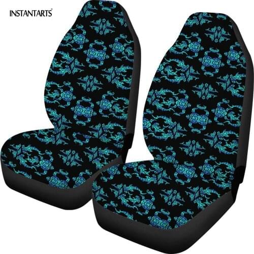 INSTANTARTS Animal Sea Turtles Printing Anti-Slip Vehicle Seat Covers Set Protector Cover Cushion Pad Mat for Auto Supplies New