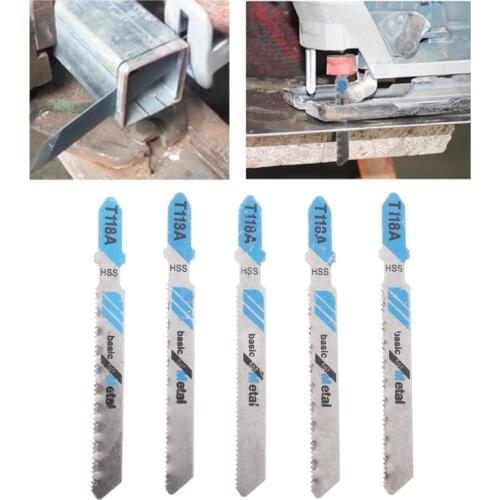 5 Pcs HSS T118A Jig Saw Blades Wood Metal Fast Cutting Reciprocating Saw Blade