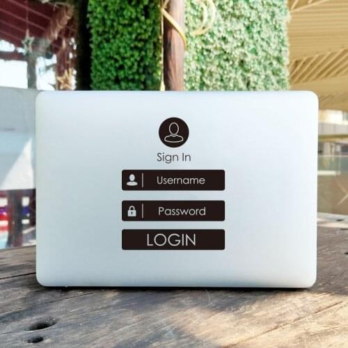 Fun Login Interface Laptop Sticker for Apple MacBook Pro 16" Air Retina 11 12 13 15 inch Mac Book Skin Vinyl 14" Notebook Decal