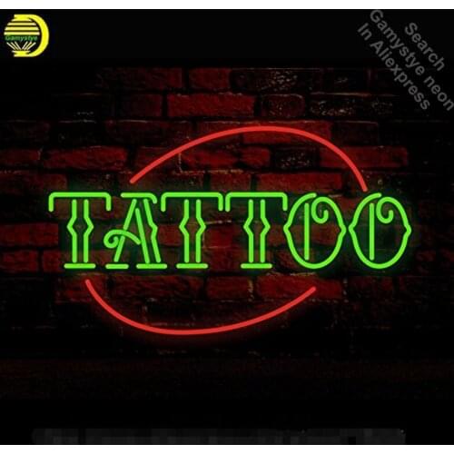 Neon Sign Tattoo neon Light Sign Beer Pub Sign Handcrafted Hotel Real Glass Tubes customized retro Neon signs for sale