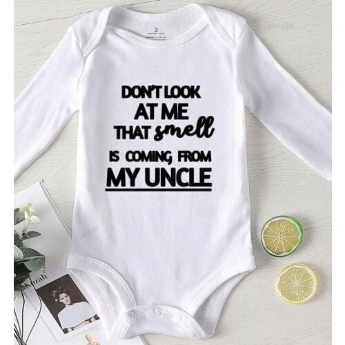 Clothing for Babies Baby Boy Rompers Printing Uncle Toddler Shower Gifts Cotton Kids Winter Clothes Jumpsuit Kids Autumn