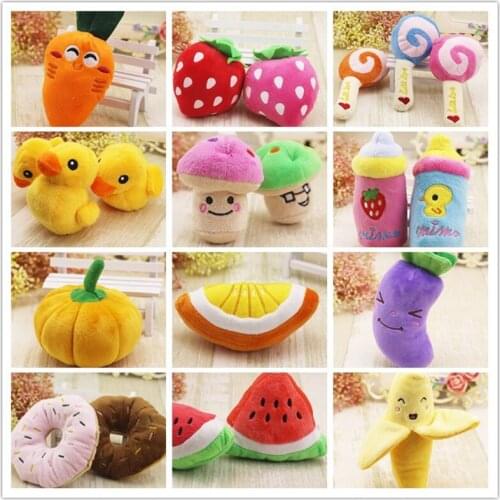 Plush toy dog French bulldog durability ball rope talking toys fruit cartoon animals cats pet supplies toy dog toys