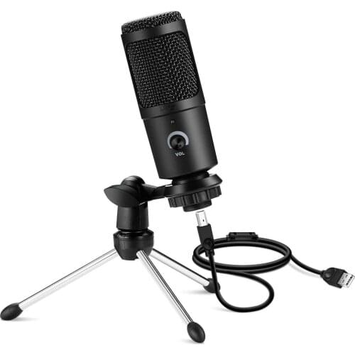 Professional USB Computer Microphone Condenser Plug&Play Metal Gaming Streaming Recording singing Mic For PS4 Mac Windows Laptop