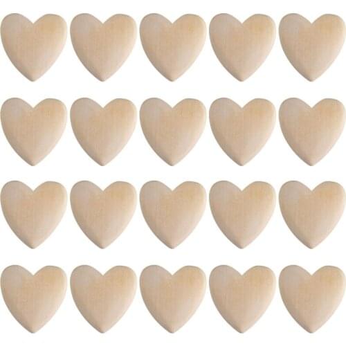 20Pcs/Pack Baby Love Heart Teether Wooden Beads Chewing Teething Soother Molar Nursing Toys DIY Pacifier Chain Accessories