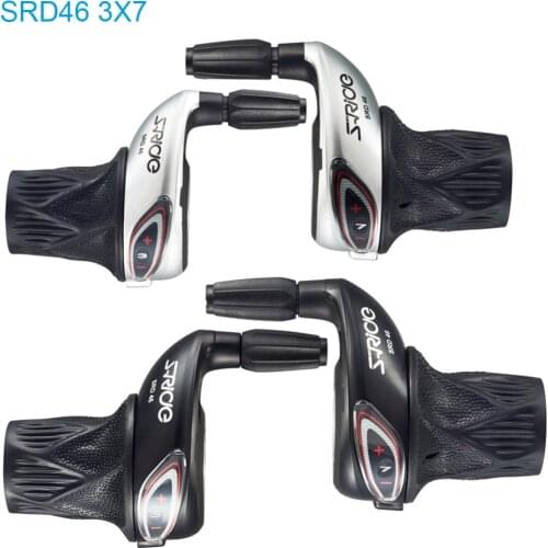 S-Ride SRD46 MTB Bike Shifter 3x7 Speed Twist Spring Shifting Bicycle Twist Grip Gear Shifters Fit for Shimano SL-RS35