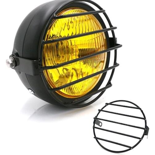 Motorcycle retro headlight mesh cover 7 inch retro grill lampshade suitable for Harley chopper
