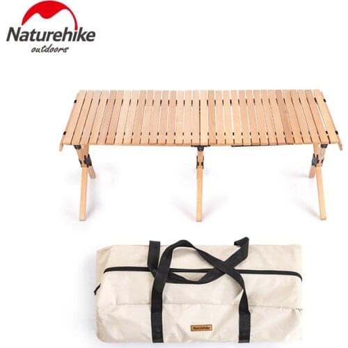 Naturehike (Star Jane) Outdoor Folding egg roll table Household Self-driving Travel Solid Wood Barbecue Picnic Table