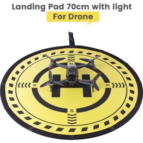 With LED Lighting Foldable Helipad Landing Pad 70cm for DJI FPV/Mavic Air 2S/Air 2/Mini 2/Mini/Air/Mavic 2 Pro/Spark