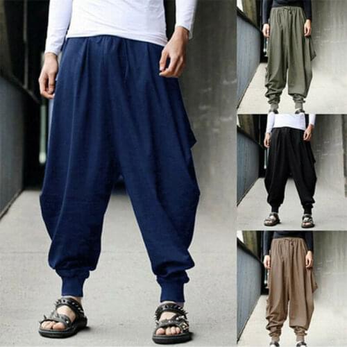 Unisex Black Harem Pants Women Genie Yoga Trouser Indian Boho Aladdin Baggy
