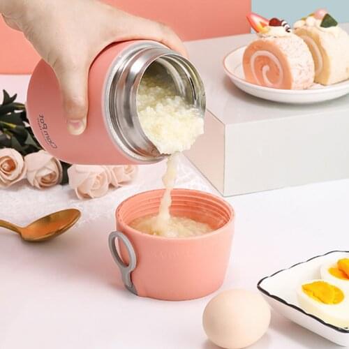 Vacuum Insulated Lunch Box Kids Portable Outdoor Stainless Steel Bento Box Food Container Kitchen Food Box With Folding Spoon